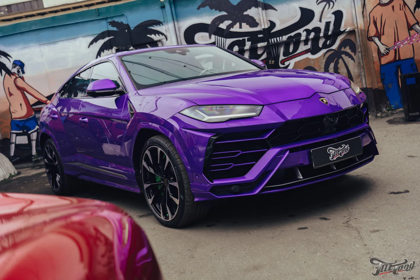 Ремонт и окрас бампера Lamborghini Urus с подбором цвета, восстановление  поврежденного карбонового диффузора