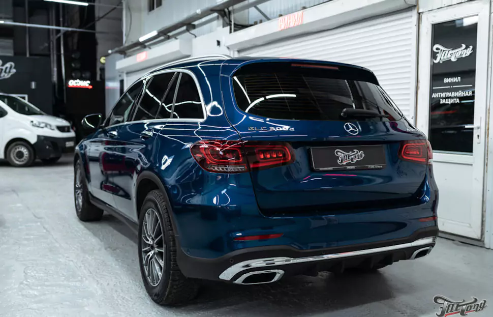 Mercedes GLC. Частичная антигравийная защита ЛКП!