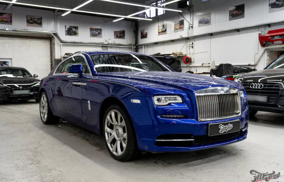 Rolls-Royce Wraith. Спасли дверь от перекраса, удалив вмятины без окраса!