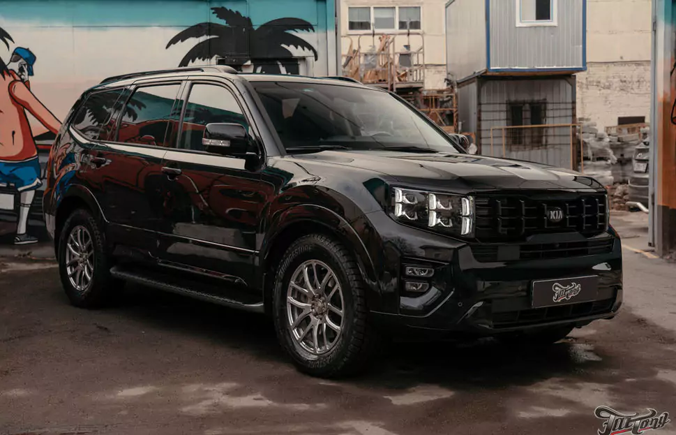 Комплексная шумоизоляция, антихром и ремонт бампера для Kia Mohave