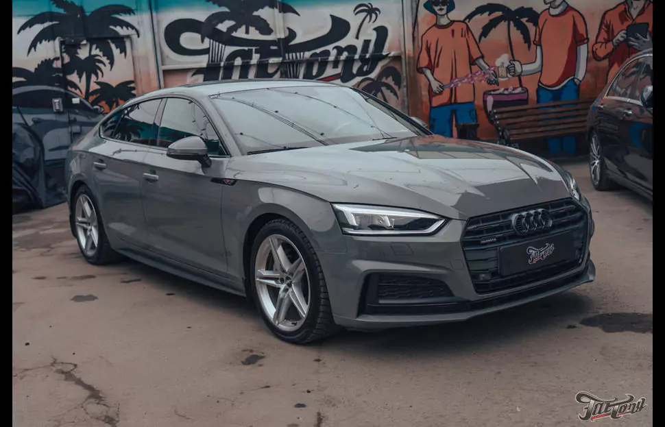 Антихром, полировка и оклейка фар для AUDI A5