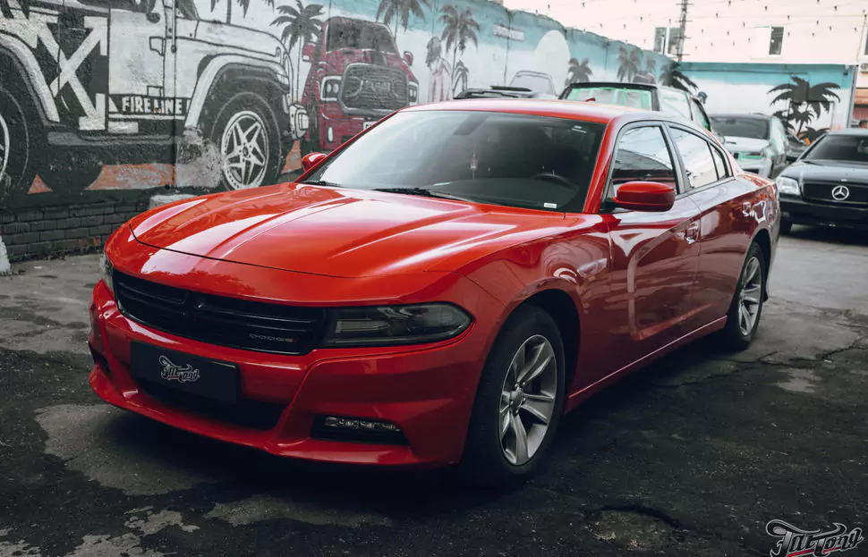 Новая выхлопная система для Dodge Charger 3.6 + установка системы холодного впуска и дросселя с увеличенным диаметром