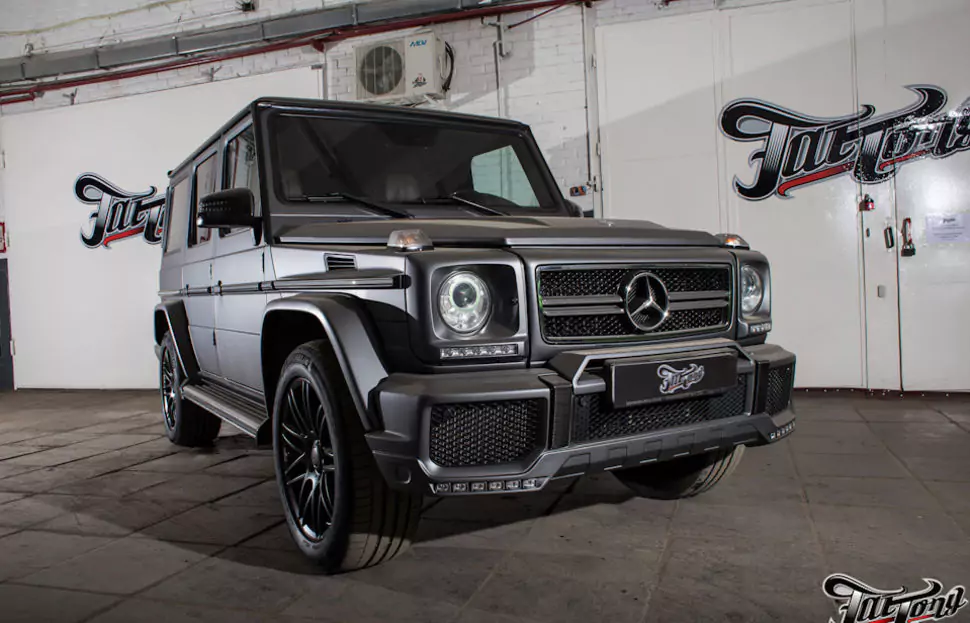 Mercedes G class. Пошив обода руля и подушки безопасности.