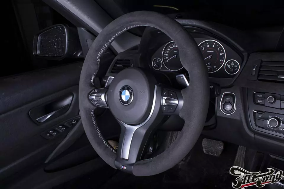 Руль BMW 3-й серии из алькантары с утолщением обода