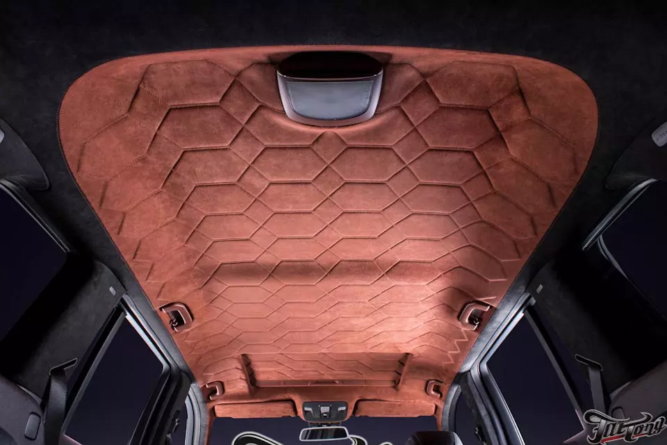 Mercedes GL (w166). Реализация дизайн-проекта пошива потолка